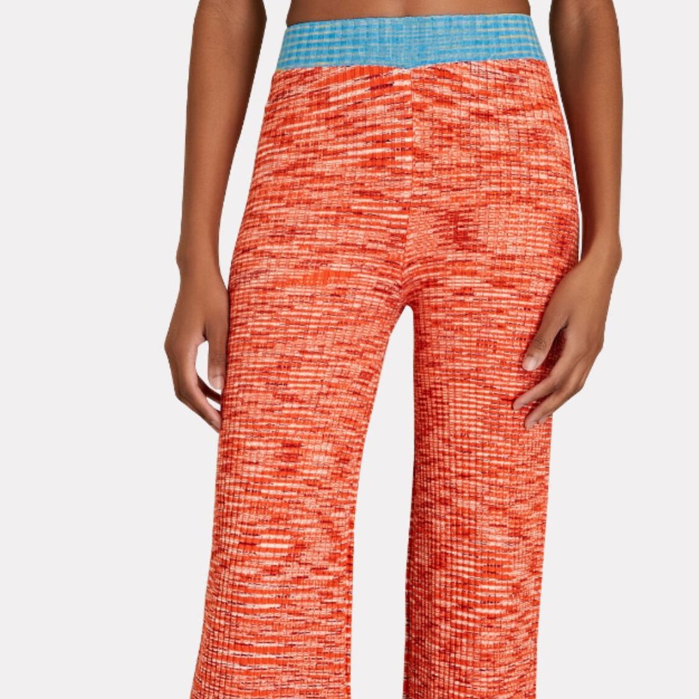 Staud Nash Space Dye Rib Knit Pants
